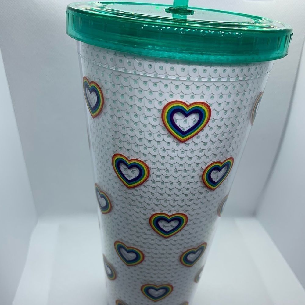 Rainbow Heart Tumbler
